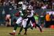 EAST RUTHERFORD, NJ - OCTOBER 08: Antonio Cromartie #31 of the New York Jets attempts to return an interception for positive yards in the first quarter against Andre Johnson #80 of the Houston Texans at MetLife Stadium on October 8, 2012 in East Rutherford, New Jersey. (Photo by Elsa/Getty Images)