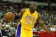 FRESNO, CA - OCTOBER 07: Kobe Bryant #24 of the Los Angeles Lakers controls the ball against the Golden State Warriors at Save Mart Center At Fresno State on October 7, 2012 in Fresno, California. NOTE TO USER: User expressly acknowledges and agrees that, by downloading and or using this photograph, User is consenting to the terms and conditions of the Getty Images License Agreement. (Photo by Stephen Dunn/Getty Images)