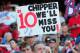 ATLANTA, GA - OCTOBER 5: A fan of Chipper Jones #10 of the Atlanta Braves holds up a sign of support during the game against the St. Louis Cardinals during the National League Wild Card Game at Turner Field on October 5, 2012 in Atlanta, Georgia. (Photo by Scott Cunningham/Getty Images)