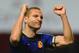 BIRMINGHAM, ENGLAND - DECEMBER 03: Nemanja Vidic of Manchester United celebrates victory at the final whistle during the Barclays Premier League match between Aston Villa and Manchester United at Villa Park on December 3, 2011 in Birmingham, England. (Photo by Laurence Griffiths/Getty Images)