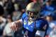 DALLAS, TX - DECEMBER 30: G.J. Kinne #4 of the Tulsa Golden Hurricane celebrates a touchdown against the Brigham Young Cougars during the Bell Helicopter Armed Forces Bowl at Gerald J. Ford Stadium on December 30, 2011 in Dallas, Texas. (Photo by Ronald Martinez/Getty Images)