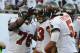 TAMPA, FL - SEPTEMBER 30: Wide receiver Vincent Jackson #83 of the Tampa Bay Buccaneers celebrates a touchdown catch with quarterback Josh Freeman #5 against the Washington Redskins September 30, 2012 at Raymond James Stadium in Tampa, Florida. ( Photo by Al Messerschmidt/Getty Images)