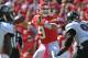 KANSAS CITY, MO - OCTOBER 07: Quarterback Brady Quinn #9 of the Kansas City Chiefs drops back to pass against the Baltimore Ravens during the fourth quarter on October 7, 2012 at Arrowhead Stadium in Kansas City, Missouri. Baltimore defeated Kansas City 9-6. (Photo by Peter Aiken/Getty Images)