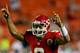 KANSAS CITY, MO - AUGUST 24: Quarterback Brady Quinn #9 of the Kansas City Chiefs celebrates after a touchdown during the NFL preseason game against the Seattle Seahawks at Arrowhead Stadium on August 24, 2012 in Kansas City, Missouri. (Photo by Jamie Squire/Getty Images)