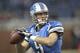 DETROIT, MI - NOVEMBER 20: Matthew Stafford #9 of the Detroit Lions warms up prior to the start of the game against the Carolina Panthers at Ford Field on November 20, 2011 in Detroit, Michigan. (Photo by Leon Halip/Getty Images)