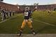 SOUTH BEND, IN - SEPTEMBER 22: Davonte' Neal #19 of the Notre Dame Fighting Irish encourages the crowd before a game against the Michigan Wolverines at Notre Dame Stadium on September 22, 2012 in South Bend, Indiana. Notre Dame defeated Michigan 13-6. (Photo by Jonathan Daniel/Getty Images)