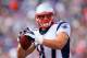 ORCHARD PARK, NY - SEPTEMBER 30: Rob Gronkowski #87 of the New England Patriots celebrates scoring a touchdown against the Buffalo Bills at Ralph Wilson Stadium on September 30, 2012 in Orchard Park, New York.New England won 52-28. (Photo by Rick Stewart/Getty Images)