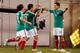 EAST RUTHERFORD, NJ - JUNE 18: Javier Hernandez #14 of Mexico celebrates the game winning goal in the second half against Guatemala during the 2011 Gold Cup Quarterfinals on June 18, 2011 at the New Meadowlands Stadium in East Rutherford, New Jersey (Photo by Mike Stobe/Getty Images)