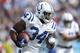 NASHVILLE, TN - OCTOBER 30: Delone Carter #34 of the Indianapolis Colts runs with the ball during the NFL game against the Tennessee Titans at LP Field on October 30, 2011 in Nashville, Tennessee. The Colts lost 27-10. (Photo by Andy Lyons/Getty Images)