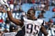 ORCHARD PARK, NY - SEPTEMBER 30: Chandler Jones #95 of the New England Patriots celebrates their impending victory during an NFL game against the Buffalo Bills at Ralph Wilson Stadium on September 30, 2012 in Orchard Park, New York. (Photo by Tom Szczerbowski/Getty Images)
