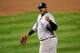 BALTIMORE, MD - OCTOBER 07: CC Sabathia #52 of the New York Yankees reacts after Mark Reynolds #12 of the Baltimore Orioles grounded out for the final out in the bottom of the eighth inning during Game One of the American League Division Series at Oriole Park at Camden Yards on October 7, 2012 in Baltimore, Maryland. (Photo by Patrick McDermott/Getty Images)