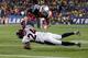 FOXBORO, MA - OCTOBER 07: Stevan Ridley #22 of the New England Patriots dives in to score a touchdown over Champ Bailey #24 of the Denver Broncos in the second half during the game on October 7, 2012 at Gillette Stadium in Foxboro, Massachusetts. (Photo by Jared Wickerham/Getty Images)
