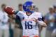 EAST LANSING, MI - AUGUST 31: Joe Southwick #16 of the Boise State Broncos throws a first quarter pass while playing the Michigan State Spartans at Spartan Stadium on August, 2010 in East Lansing, Michigan. (Photo by Gregory Shamus/Getty Images)