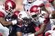 AUBURN, AL - OCTOBER 6: Emory Blake #80 of the Auburn Tigers is tackled after catching a pass against the Arkansas Razorbacks at Jordan-Hare Stadium on October 6, 2012 in Auburn, Alabama. The Razorbacks defeated the Tigers 24-7. (Photo by Wesley Hitt/Getty Images)