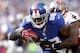 EAST RUTHERFORD, NJ - SEPTEMBER 16: Hakeem Nicks #88 of the New York Giants tries to break the tackle of Aqib Talib #25 of the Tampa Bay Buccaneers during a game at MetLife Stadium on September 16, 2012 in East Rutherford, New Jersey. (Photo by Jeff Zelevansky/Getty Images)