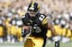 IOWA CITY, IA- SEPTEMBER 29: Wide receiver Jordan Cotton #23 of the Iowa Hawkeyes rushes up field during the second quarter for a touchdown against the Minnesota Gophers on September 29, 2012 at Kinnick Stadium in Iowa City, Iowa. Iowa lead Minnesota at the half, 24-0. (Photo by Matthew Holst/Getty Images)