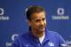Oct 11, 2012; Lexington, KY, USA; Kentucky Wildcats head coach John Calipari at a press conference during media day at Memorial Coliseum. Credit: Mark Zerof-US PRESSWIRE