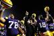 BATON ROUGE, LA - SEPTEMBER 29: Les Miles, head coach of the LSU Tigers celebrates with his team following a victory over the Towson Tigers at Tiger Stadium on September 29, 2012 in Baton Rouge, Louisiana. LSU would win the game 38-22. (Photo by Stacy Revere/Getty Images)