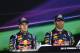 YEONGAM-GUN, SOUTH KOREA - OCTOBER 13: Pole sitter Mark Webber (R) of Australia and Red Bull Racing and second placed Sebastian Vettel (L) of Germany and Red Bull Racing attend the official press conference following qualifying for the Korean Formula One Grand Prix at the Korea International Circuit on October 13, 2012 in Yeongam-gun, South Korea. (Photo by Mark Thompson/Getty Images)