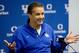Oct 11, 2012; Lexington, KY, USA; Kentucky Wildcats head coach John Calipari speaks during media day at Memorial Coliseum. Credit: Mark Zerof-US PRESSWIRE