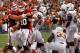 DALLAS, TX - OCTOBER 13: Blake Bell #10 of the Oklahoma Sooners celebrates with Gabe Ikard #64 of the Oklahoma Sooners after scoring against the Texas Longhorns at the Cotton Bowl on October 13, 2012 in Dallas, Texas. (Photo by Tom Pennington/Getty Images)