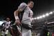 FOXBORO, MA - OCTOBER 7: Peyton Manning #18 of the Denver Broncos leaves the field after a loss against the New England Patriots at Gillette Stadium on October 7, 2012 in Foxboro, Massachusetts. (Photo by Jim Rogash/Getty Images)