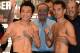 MANHATTAN BEACH, CA - OCTOBER 12: (L-R) Toshioka Nishioka and Nonito Donaire pose during the weigh in at Manhattan Beach Marriott Hotel on October 12, 2012 in Manhattan Beach, California. Nishioka and Donaire weighed in at 121.8 pounds and 121.6 pounds respectively. (Photo by Harry How/Getty Images)
