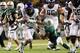 WACO, TX - OCTOBER 13: Trevone Boykin #2 of the Texas Christian University Horned Frogs is tackled by Chance Casey #9 of the Baylor University Bears against on October 13, 2012 at Floyd Casey Stadium in Waco, Texas. (Photo by Layne Murdoch/Getty Images)