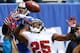 EAST RUTHERFORD, NJ - SEPTEMBER 16: Aqib Talib #25 of the Tampa Bay Buccaneers breaks up a pass intended for Hakeem Nicks #88 of the New York Giants in the first half on September 16, 2012 at MetLife Stadium in East Rutherford, New Jersey. (Photo by Elsa/Getty Images)