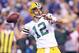 INDIANAPOLIS, IN - OCTOBER 07: Aaron Rodgers #12 of the Green Bay Packers throws a pass during the NFL game against the Indianapolis Colts at Lucas Oil Stadium on October 7, 2012 in Indianapolis, Indiana. (Photo by Andy Lyons/Getty Images)
