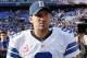 BALTIMORE, MD - OCTOBER 14: Quarterback Tony Romo #9 of the Dallas Cowboys walks off the field after the Cowboys lost 31-29 to the Baltimore Ravens at M&T Bank Stadium on October 14, 2012 in Baltimore, Maryland. (Photo by Rob Carr/Getty Images)