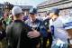 BALTIMORE, MD - OCTOBER 14: Head coach John Harbaugh of the Baltimore Ravens (L) shakes hands with head coach Jason Garrett of the Dallas Cowboys following the Ravens 31-29 win over the Cowboys at M&T Bank Stadium on October 14, 2012 in Baltimore, Maryland. (Photo by Rob Carr/Getty Images)
