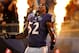 BALTIMORE, MD - SEPTEMBER 23: Linebacker Ray Lewis #52 of the Baltimore Ravens is introduced before playing against the New England Patriots at M&T Bank Stadium on September 23, 2012 in Baltimore, Maryland. (Photo by Patrick Smith/Getty Images)