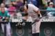 SEATTLE, WA - JULY 23: Ichiro Suzuki #31 of the the New York Yankees bows to the crowd in his first at-bat against the Seattle Mariners at Safeco Field on July 23, 2012 in Seattle, Washington. Suzuki was traded from the Mariners to the Yankees earlier in the day. (Photo by Otto Greule Jr/Getty Images)