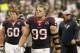 HOUSTON, TX - OCTOBER 14: J.J. Watt #99 of the Houston Texans walks off the field after losing to the Green Bay Packers at Reliant Stadium on October 14, 2012 in Houston, Texas. Green Bay Packers defeated Houston 42-24. (Photo by Bob Levey/Getty Images)