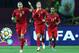 KHARKOV, UKRAINE - JUNE 17: Cristiano Ronaldo (C) of Portugal celebrates with team-mates Pepe (L) and Nani after scoring his team's first goal during the UEFA EURO 2012 group B match between Portugal and Netherlands at Metalist Stadium on June 17, 2012 in Kharkov, Ukraine. (Photo by Ian Walton/Getty Images)
