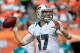 MIAMI GARDENS, FL - OCTOBER 14: Ryan Tannehill #17 of the Miami Dolphins throws the ball against the St. Louis Rams at Sun Life Stadium on October 14, 2012 in Miami Gardens, Florida. (Photo by Chris Trotman/Getty Images)