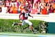 CHAPEL HILL, NC - OCTOBER 06: Demitri Knowles #80 of the Virginia Tech Hokies reacts following a touchdown against the North Carolina Tar Heels on October 6, 2012 at Kenan Stadium in Chapel Hill, North Carolina. (Photo by Lance King/Getty Images)