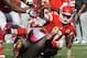 TAMPA, FL - OCTOBER 14: Quarterback Brady Quinn #9 of the Kansas City Chiefs tumbles after releasing a pass against the Tampa Bay Buccaneers October 14, 2012 at Raymond James Stadium in Tampa, Florida. The Bucs won 38 - 10. (Photo by Al Messerschmidt/Getty Images)