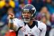 FOXBORO, MA - OCTOBER 07: Peyton Manning #18 of the Denver Broncos calls out to his teammates behind center against the New England Patriots during the game on October 7, 2012 at Gillette Stadium in Foxboro, Massachusetts. (Photo by Jared Wickerham/Getty Images)