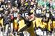 IOWA CITY, IA- SEPTEMBER 22: Fullback Mark Weisman #45 of the Iowa Hawkeyes breaks away for a touchdown run during the first quarter against the Central Michigan Chippewas on September 22, 2012 at Kinnick Stadium in Iowa City, Iowa. Central Michigan defeated Iowa 32-31. (Photo by Matthew Holst/Getty Images)
