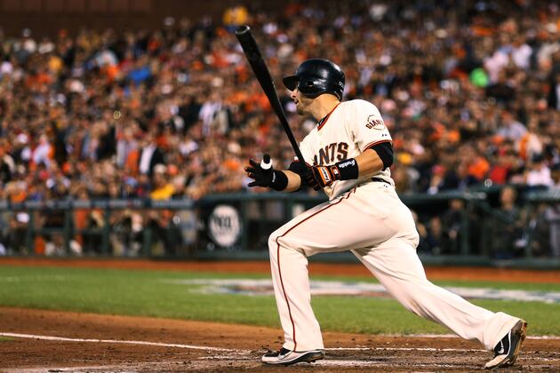 Marco Scutaro Exits NLCS Game 2 with Injury from Takeout Slide