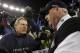 Jan 16, 2011; Foxboro, MA, USA; New England Patriots head coach Bill Belichick greets New York Jets head coach Rex Ryan after the end of the 2011 AFC divisional playoff game at Gillette Stadium. The Jets defeated the Patriots 28-21. Mandatory Credit: David Butler II-US PRESSWIRE