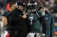 PHILADELPHIA, PA - DECEMBER 02: Head coach Andy Reid and Michael Vick #7 of the Philadelphia Eagles talk on the sideline against the Houston Texans at Lincoln Financial Field on December 2, 2010 in Philadelphia, Pennsylvania. (Photo by Al Bello/Getty Images)