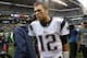 SEATTLE, WA - OCTOBER 14: Quarterback Tom Brady #12 of the New England Patriots walks off the field after losing to the Seattle Seahawks 24-23 at CenturyLink Field on October 14, 2012 in Seattle, Washington. (Photo by Otto Greule Jr/Getty Images)
