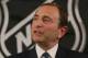 NEW YORK, NY - SEPTEMBER 13: Commissioner Gary Bettman of the National Hockey League speaks to the media at Crowne Plaza Times Square on September 13, 2012 in New York City. (Photo by Bruce Bennett/Getty Images)