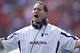 AUBURN, AL - OCTOBER 6: Head coach Gene Chizik of the Auburn Tigers argues a call during a game against the Arkansas Razorbacks at Jordan-Hare Stadium on October 6, 2012 in Auburn, Alabama. (Photo by Wesley Hitt/Getty Images)