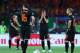 KHARKOV, UKRAINE - JUNE 17: (L-R) Joris Mathijsen, Robin van Persie, Rafael van der Vaart and Wesley Sneijder of Netherlands show their dejection after conceding a second goal during the UEFA EURO 2012 group B match between Portugal and Netherlands at Metalist Stadium on June 17, 2012 in Kharkov, Ukraine. (Photo by Julian Finney/Getty Images)