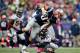 FOXBORO, MA - OCTOBER 7: Rob Gronkowski #87 of the New England Patriots gains yardage against the Denver Broncos at Gillette Stadium on October 7, 2012 in Foxboro, Massachusetts. (Photo by Jim Rogash/Getty Images)