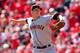 CINCINNATI, OH - OCTOBER 11: Matt Cain #18 of the San Francisco Giants pitches against the Cincinnati Reds in Game Five of the National League Division Series at Great American Ball Park on October 11, 2012 in Cincinnati, Ohio. (Photo by Andy Lyons/Getty Images)